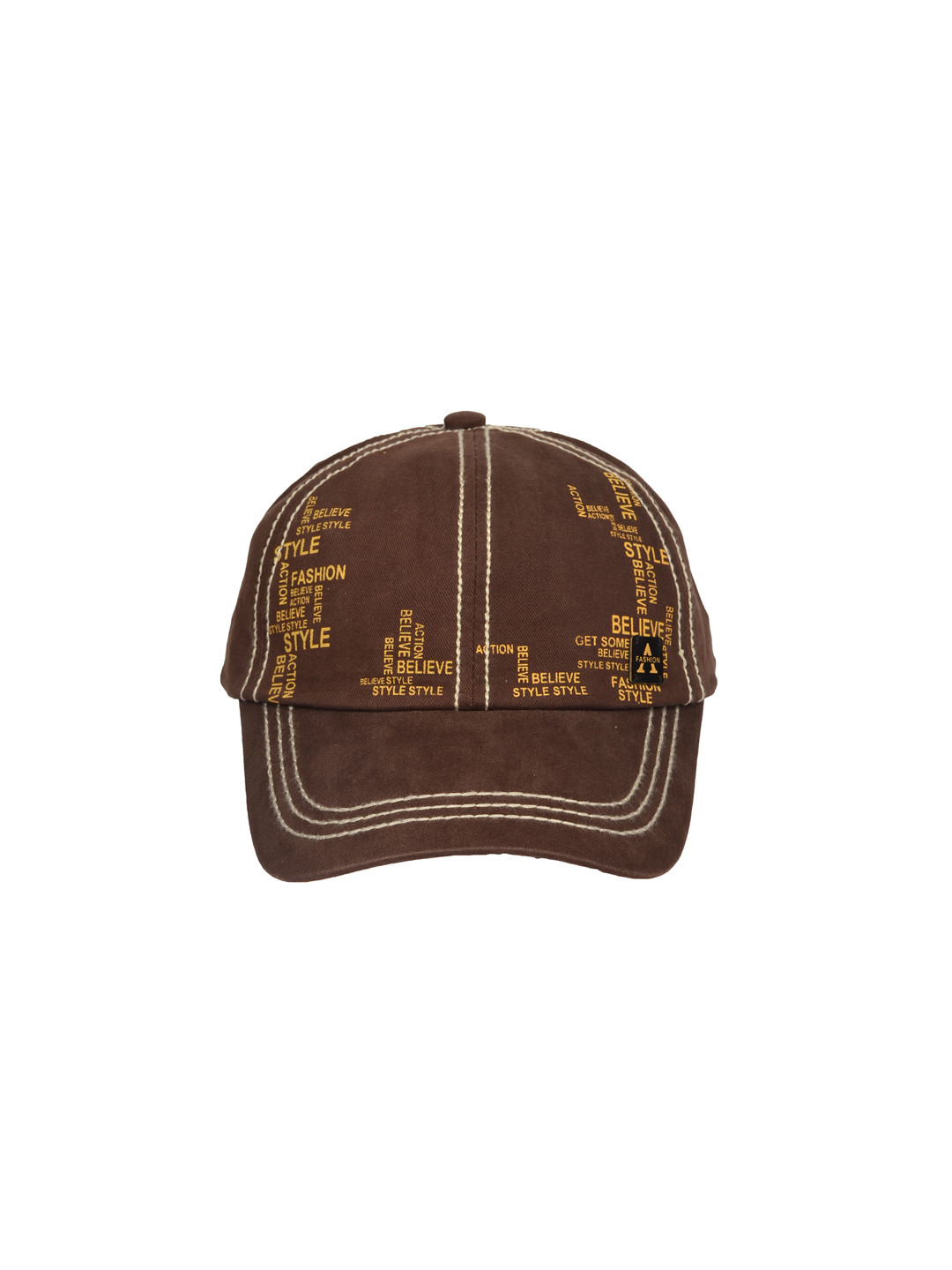 FabSeasons Men Brown Printed Baseball Cap