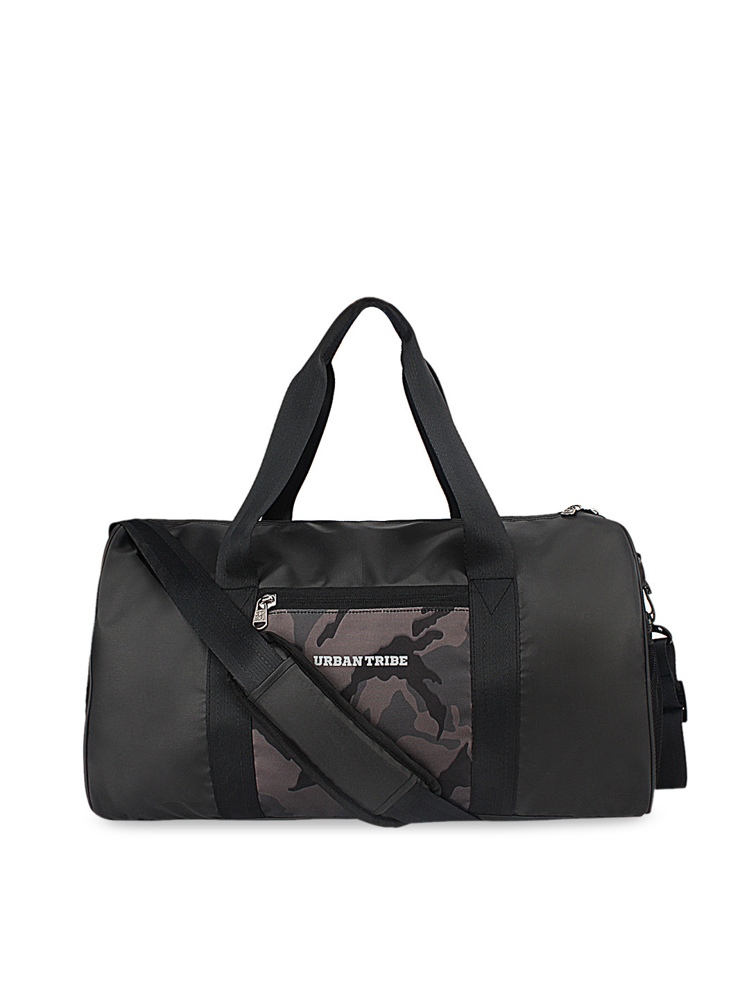URBAN TRIBE Unisex Black Printed Duffel Bag