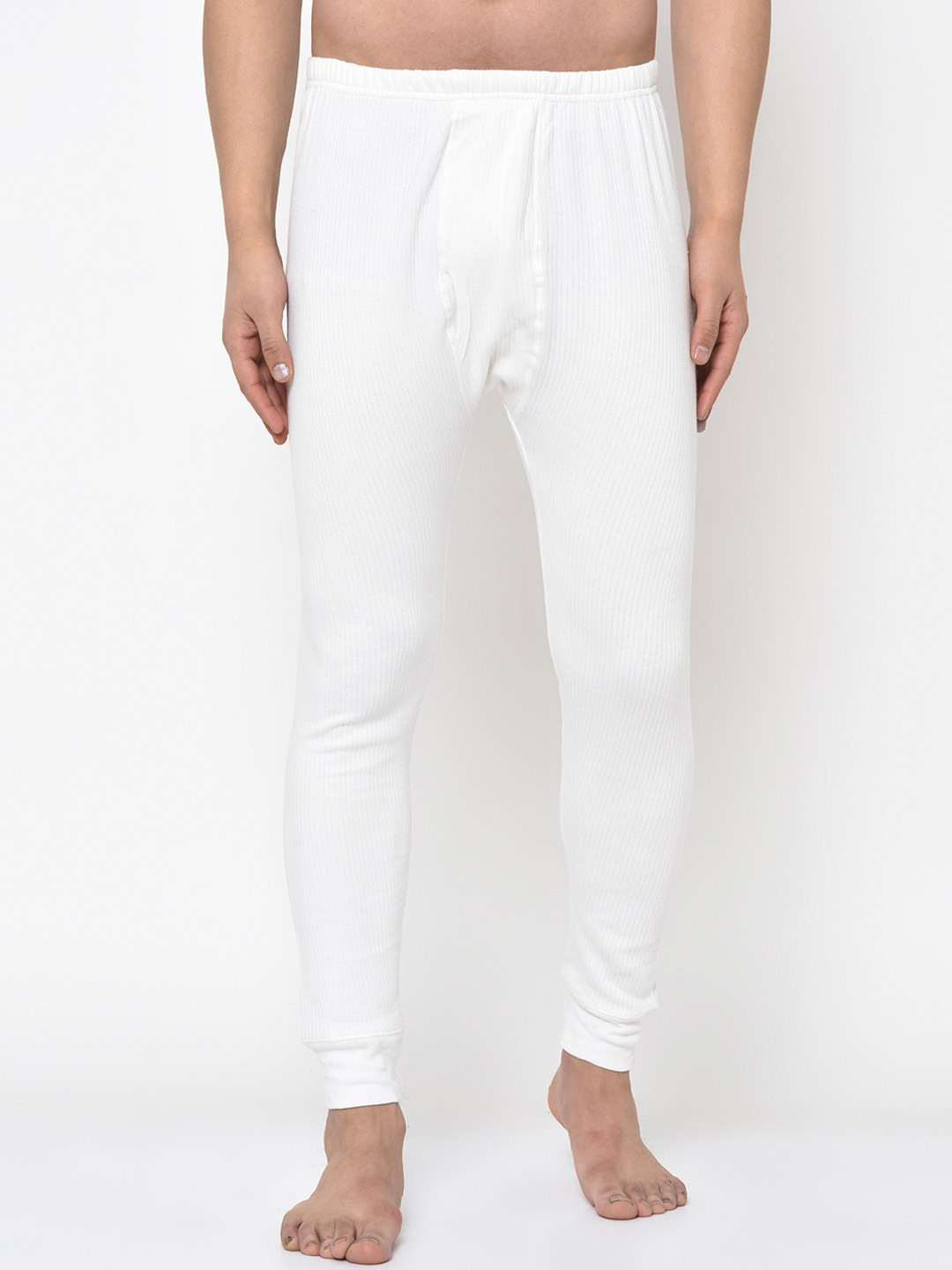 ARMISTO Men White Quilted Thermal Bottom