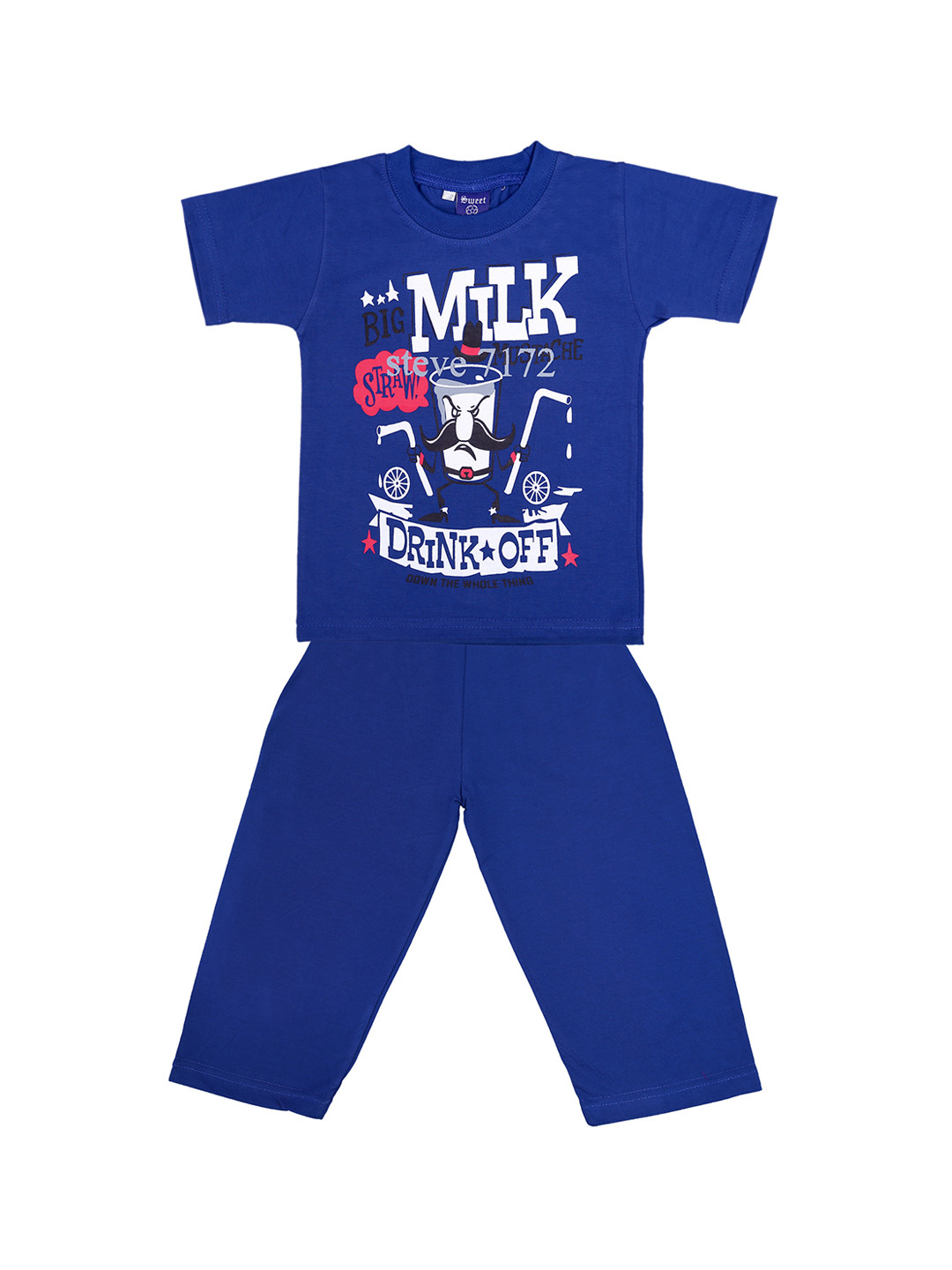 SWEET ANGEL Boys Blue Printed Night suit