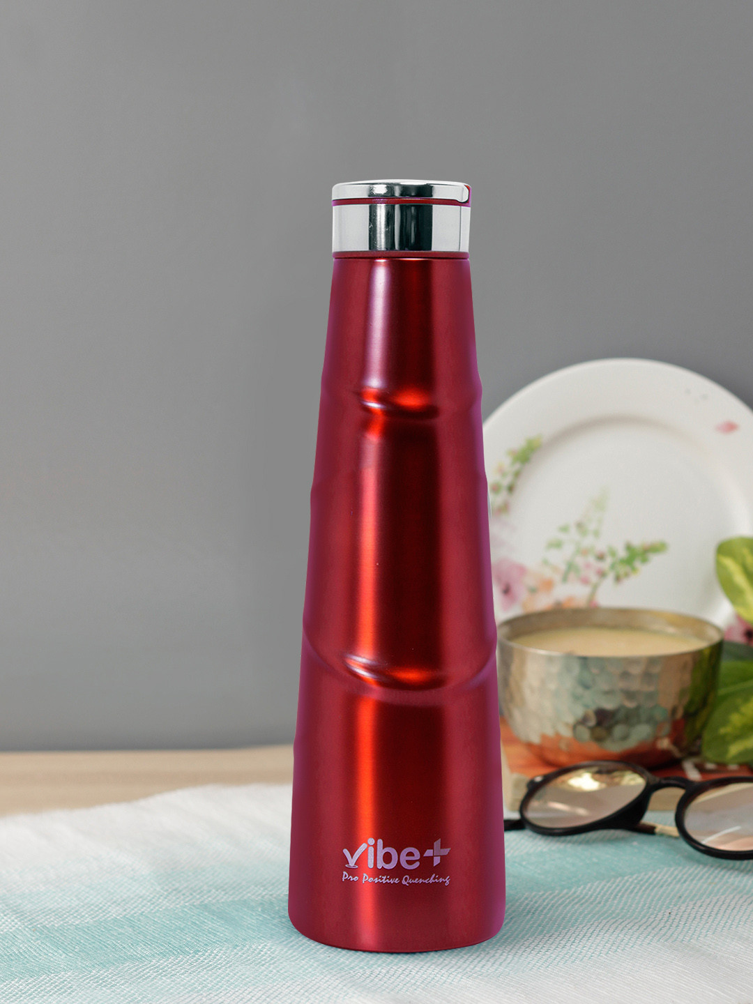 Vibe Plus Red Stainless Steel Double Wall Vacuum Flask - 500ml