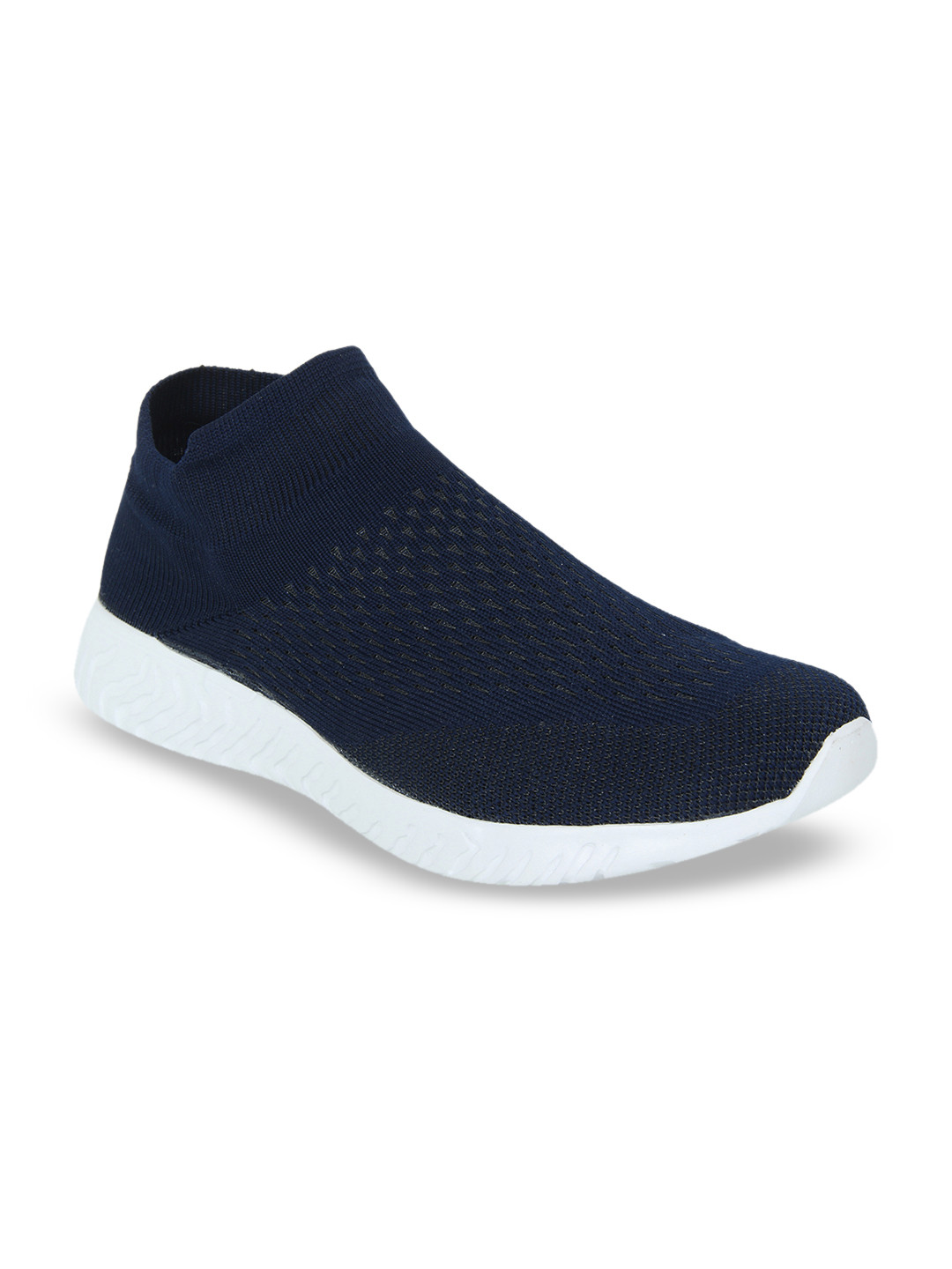 Yuuki Men Navy Blue Mesh Walking Shoes