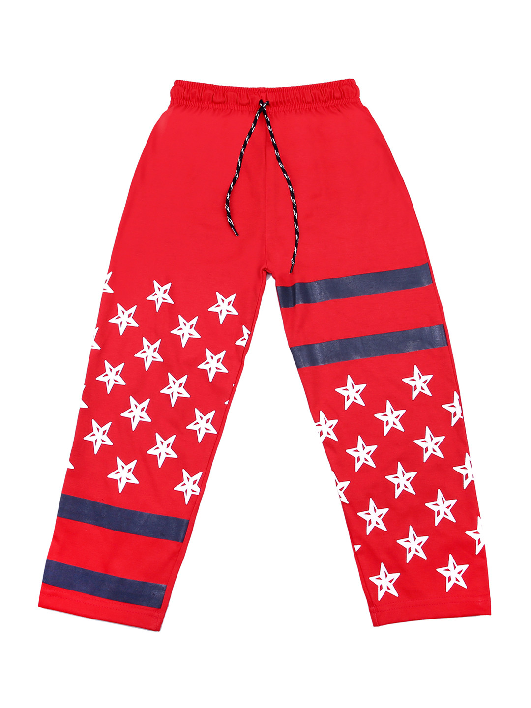 SWEET ANGEL Girls Red & White Printed Track Pants