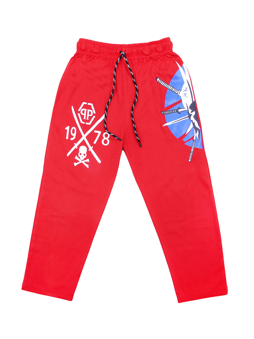 SWEET ANGEL Girls Red Printed Track Pants