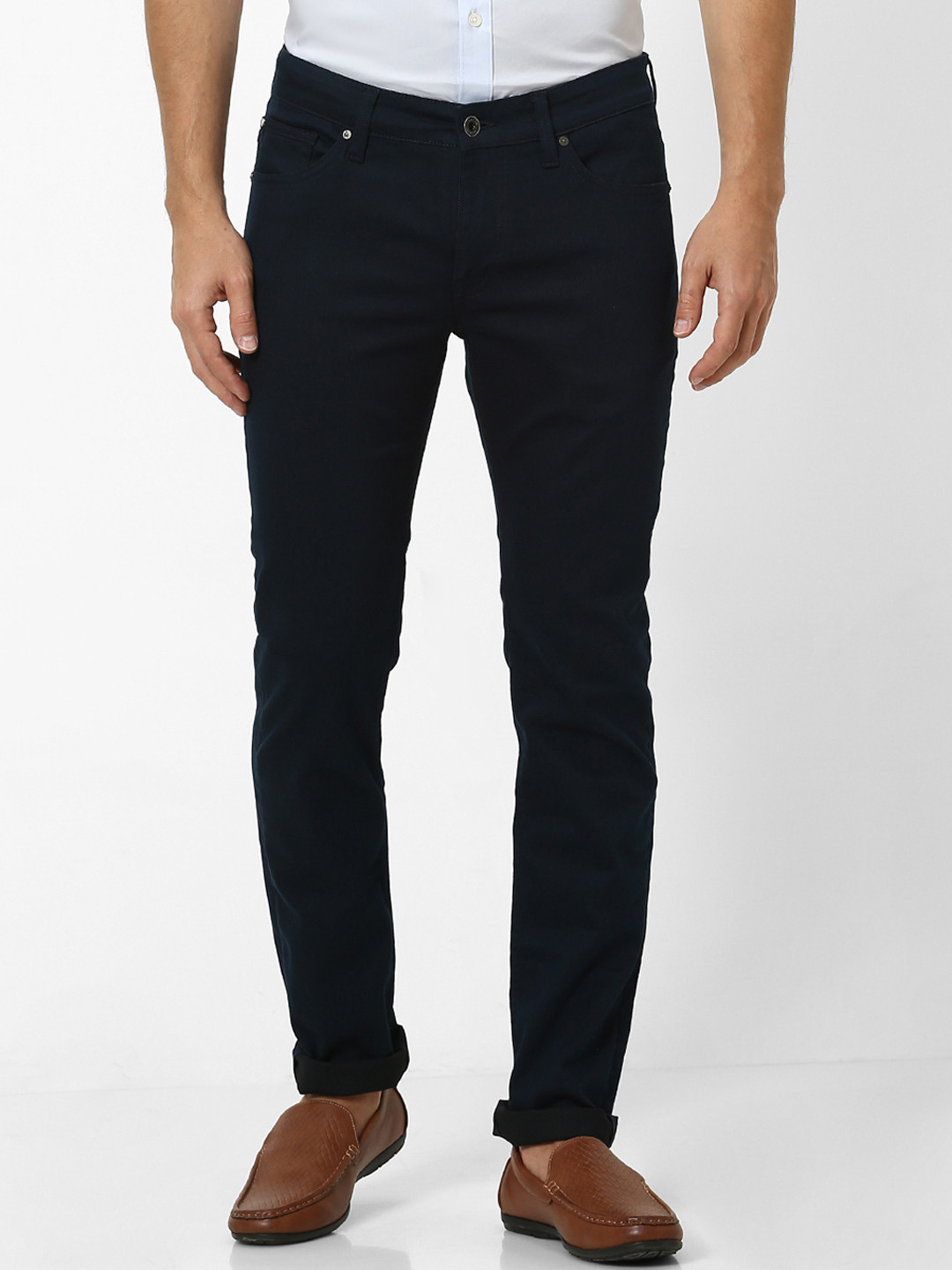 Celio Men Navy Blue Slim Fit Mid-Rise Clean Look Stretchable Jeans