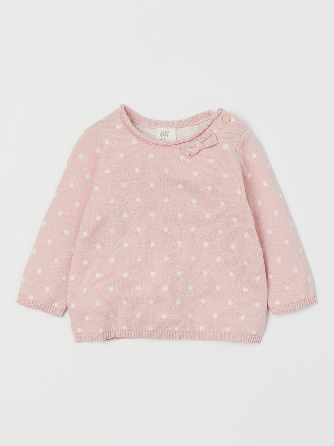 Buy H M Girls Pink Fine Knit Cotton Jumper Sweaters For Girls Myntra