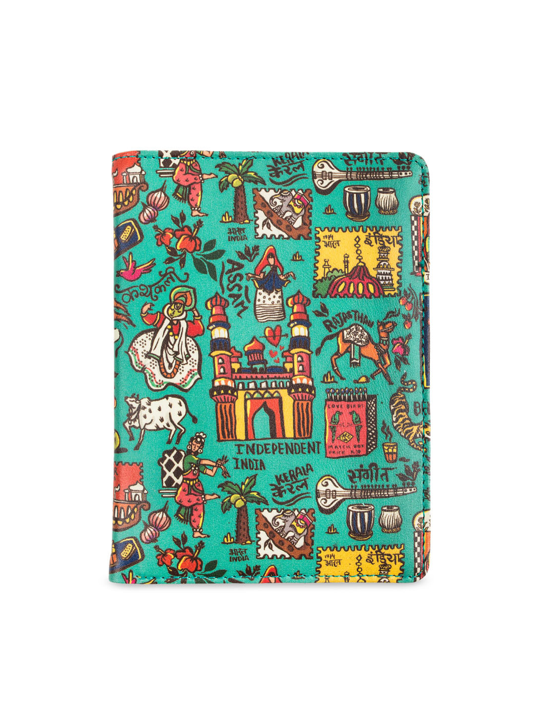 Chumbak Unisex Green Printed Passport Holder