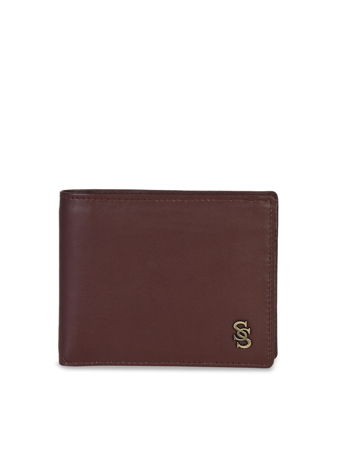 Second SKIN Men Brown Solid Two Fold Leather Wallet