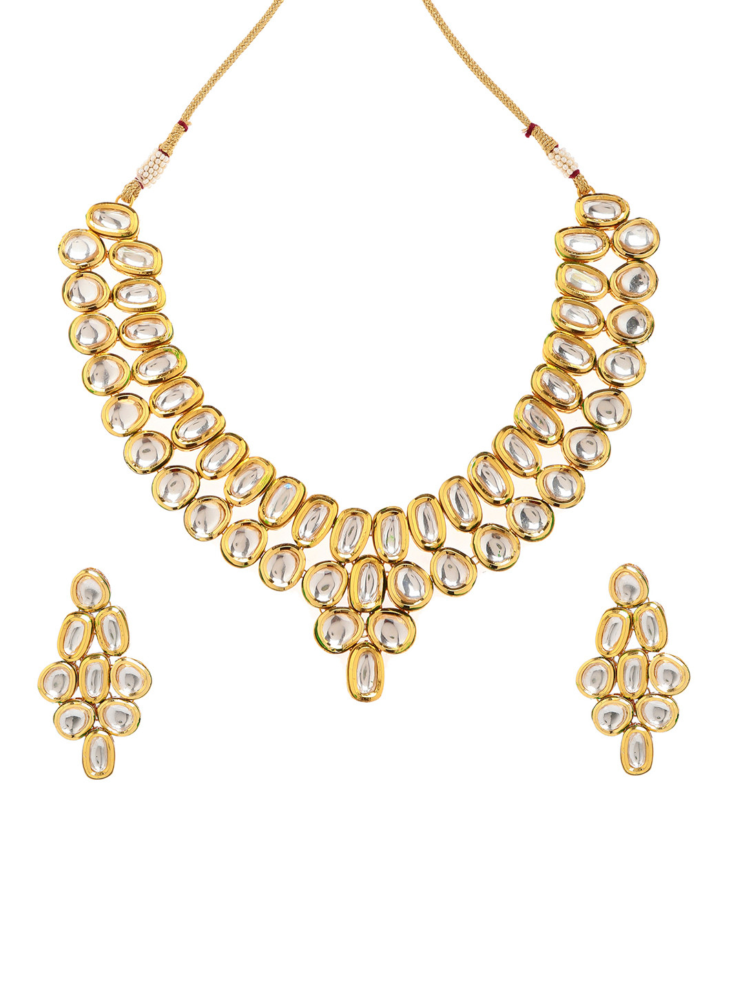 Bamboo Tree Jewels Gold-Toned Handcrafted Jewellry Set