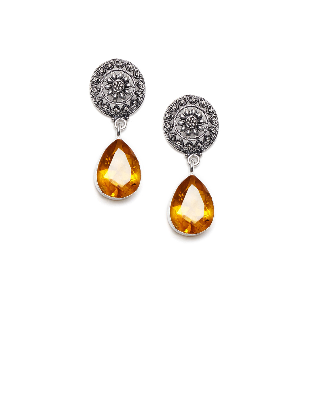 Bamboo Tree Jewels Yellow Contemporary Drop Earrings