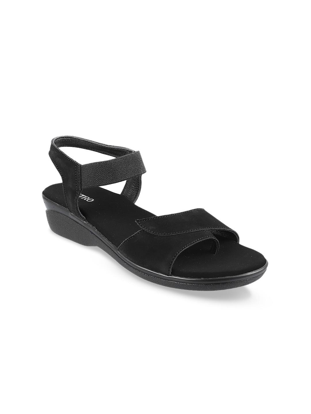 Metro Women Black Solid Heels