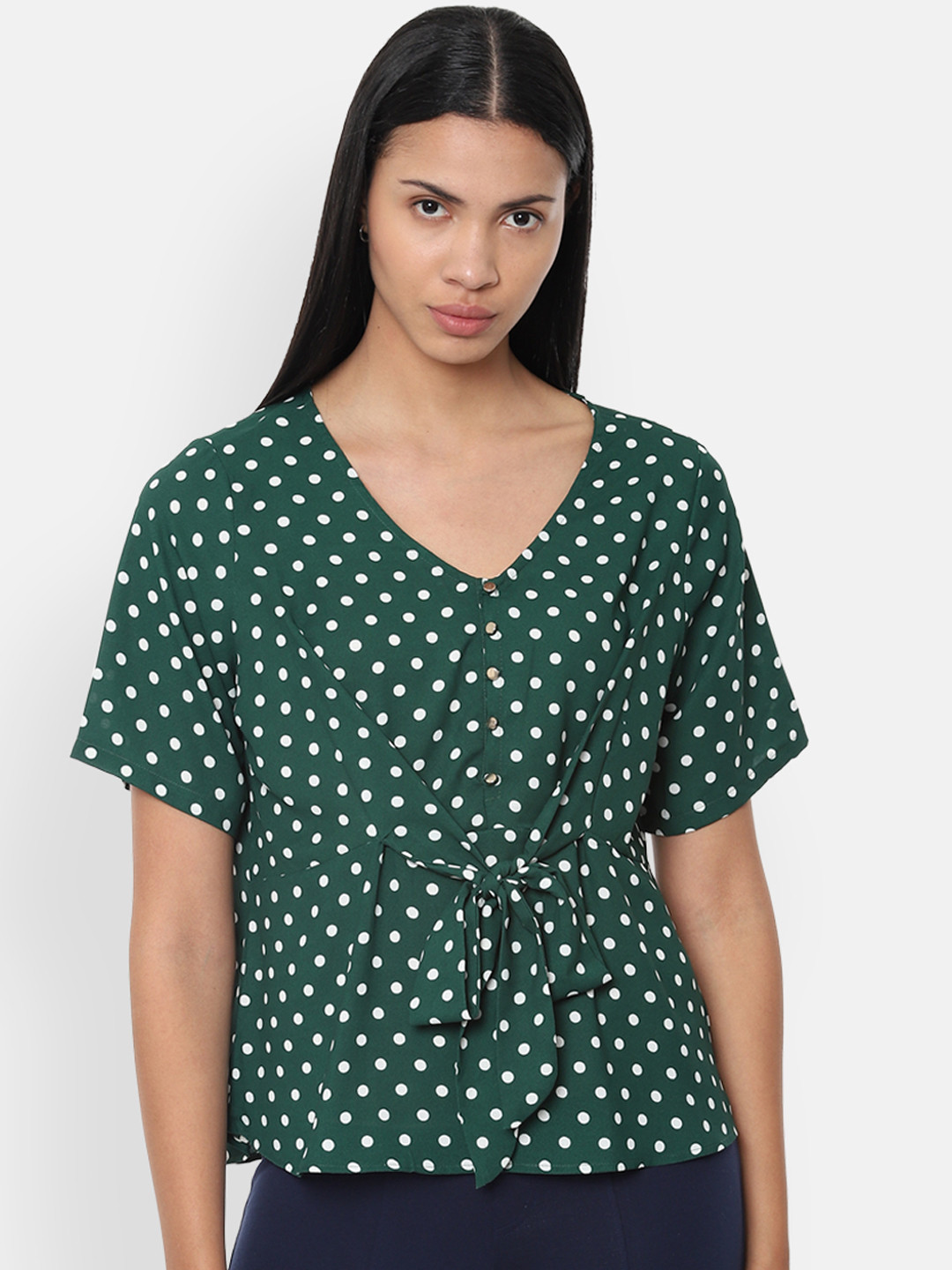 Van Heusen Woman Green Printed Top