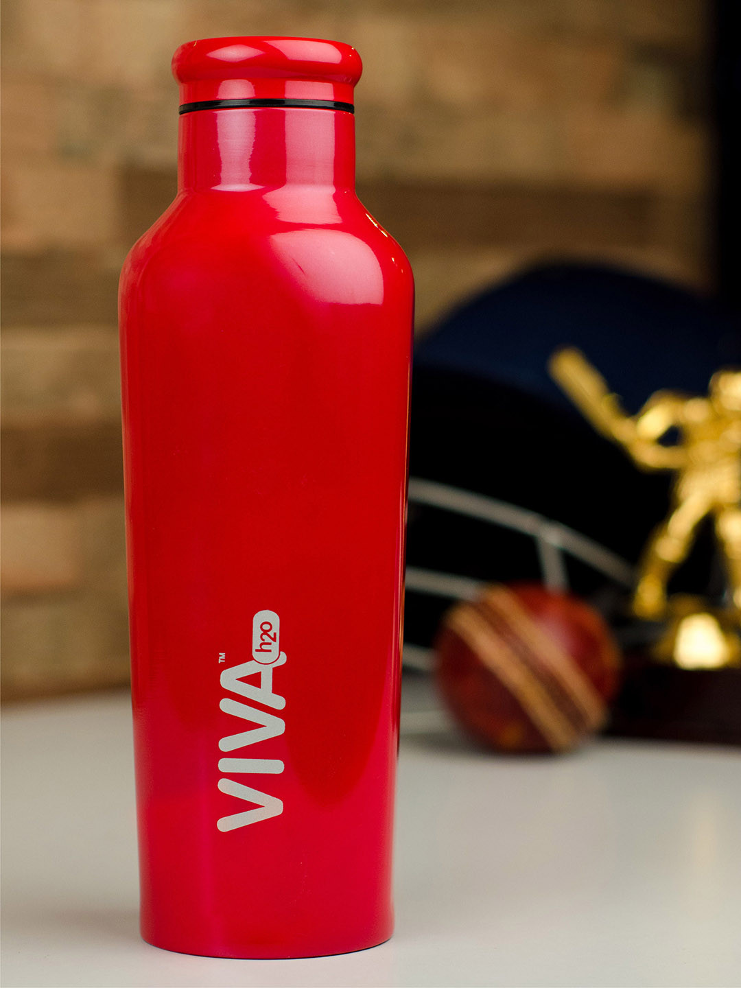 VIVA h2o Red Stainless Steel Double Wall Vacuum Water Bottle - 500ml