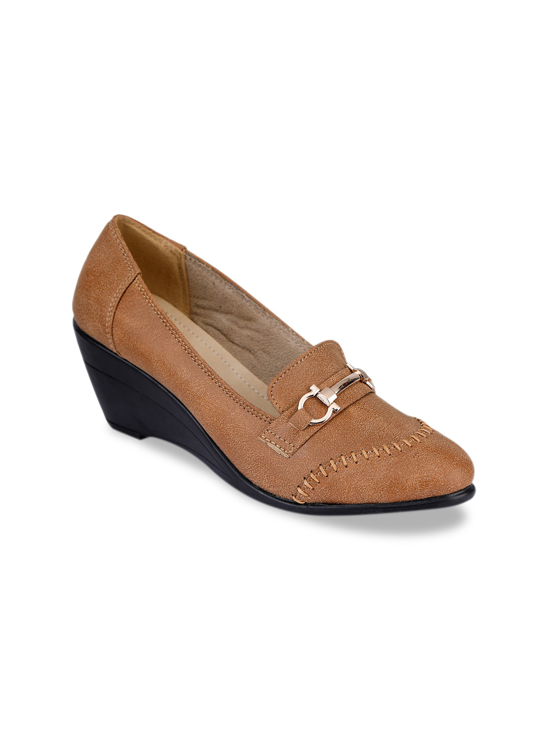 VALIOSAA Women Brown Solid Pumps