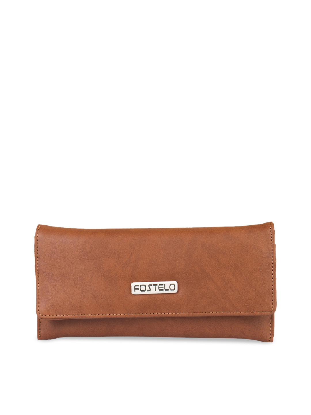 Fostelo Tan Foldover Clutch