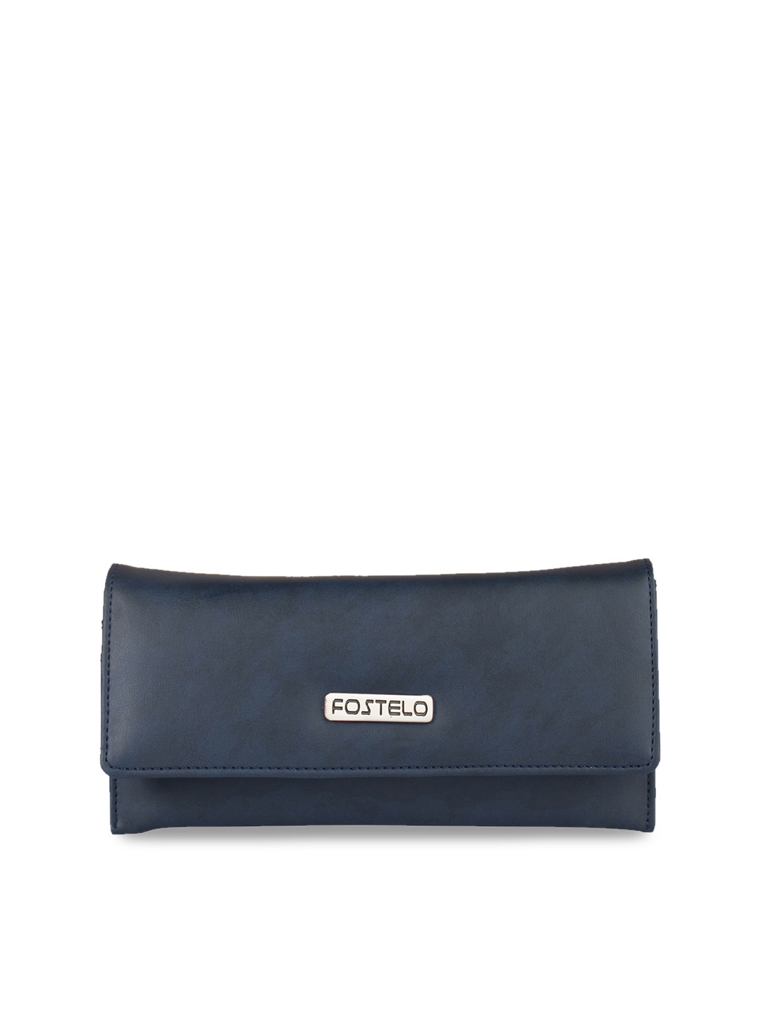 Fostelo Navy Blue Solid Purse Clutches