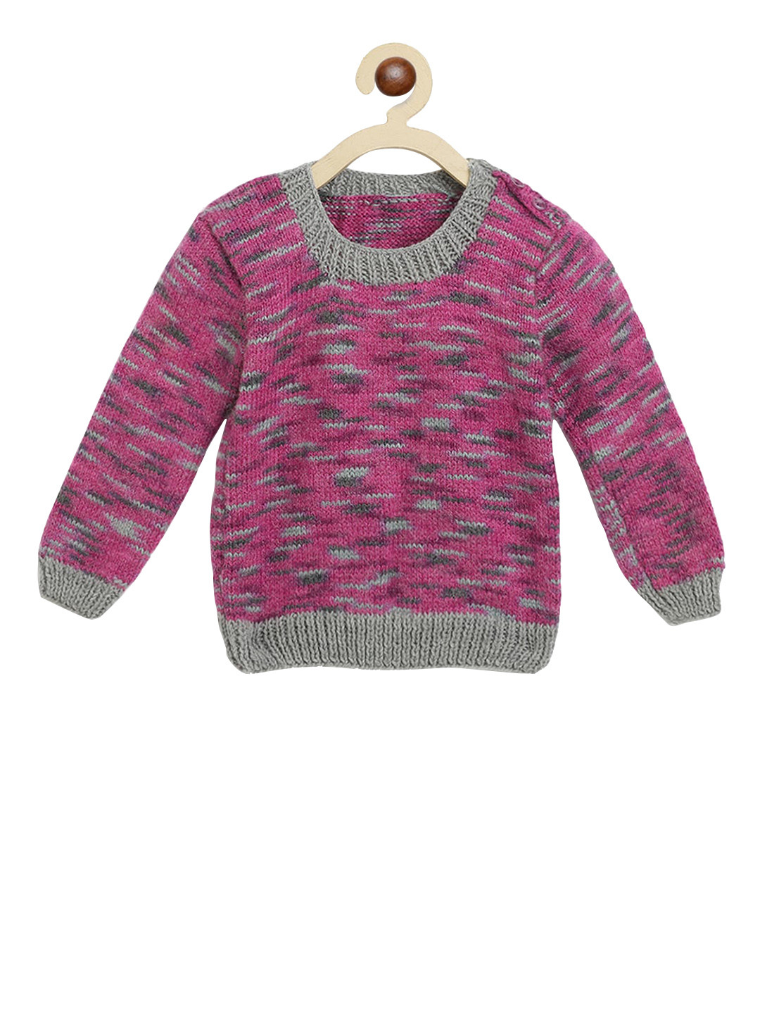 CHUTPUT Unisex Kids Multicoloured Solid Pullover Sweater