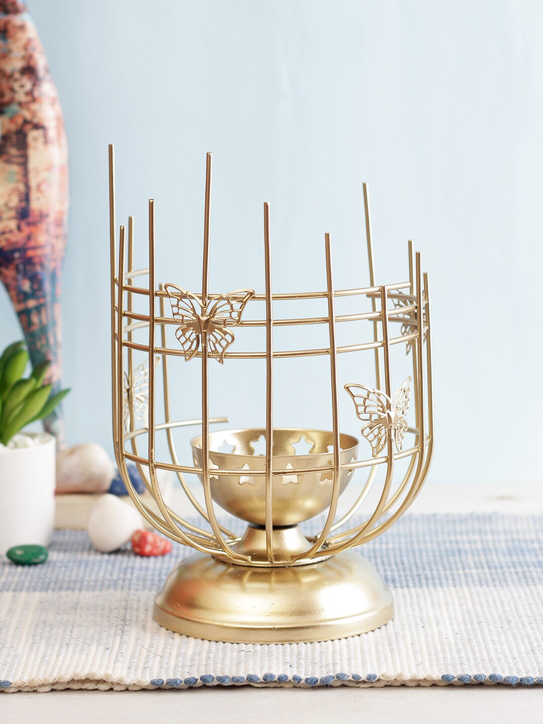 TAYHAA Gold-Toned Metal Tealight Holder