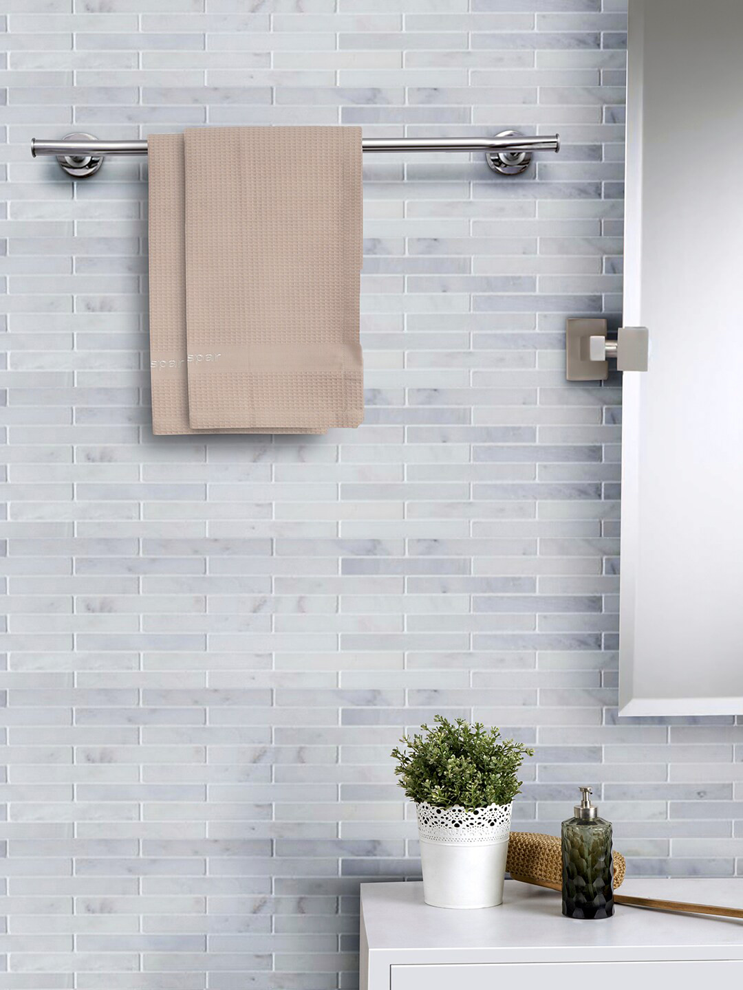 Maspar 240GSM Cotton Neutral 2 Pc Hand Towel Set