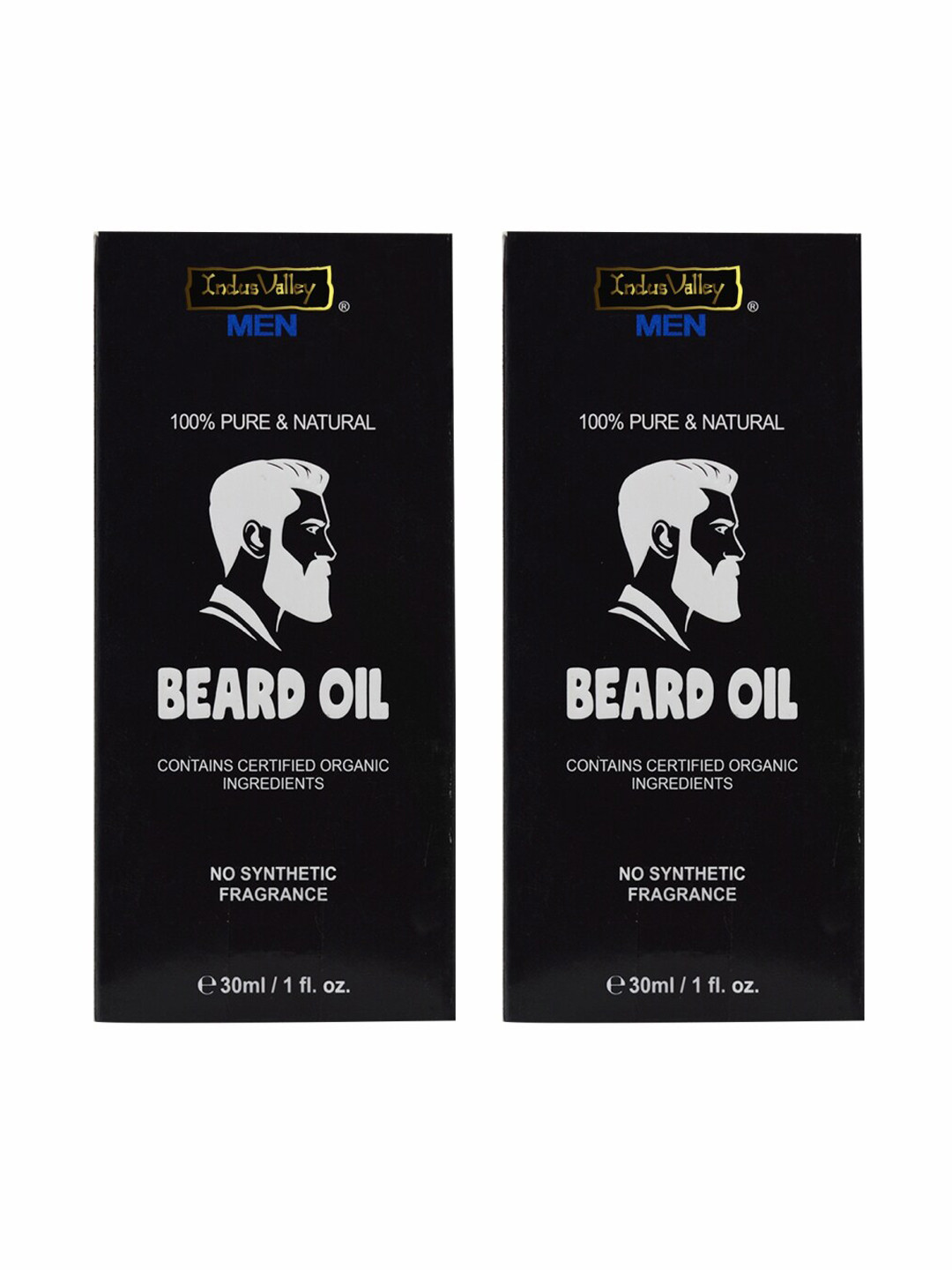 Indus Valley Men Pack of 2 100% Pure & Natural Beard Oil - 30 ml each