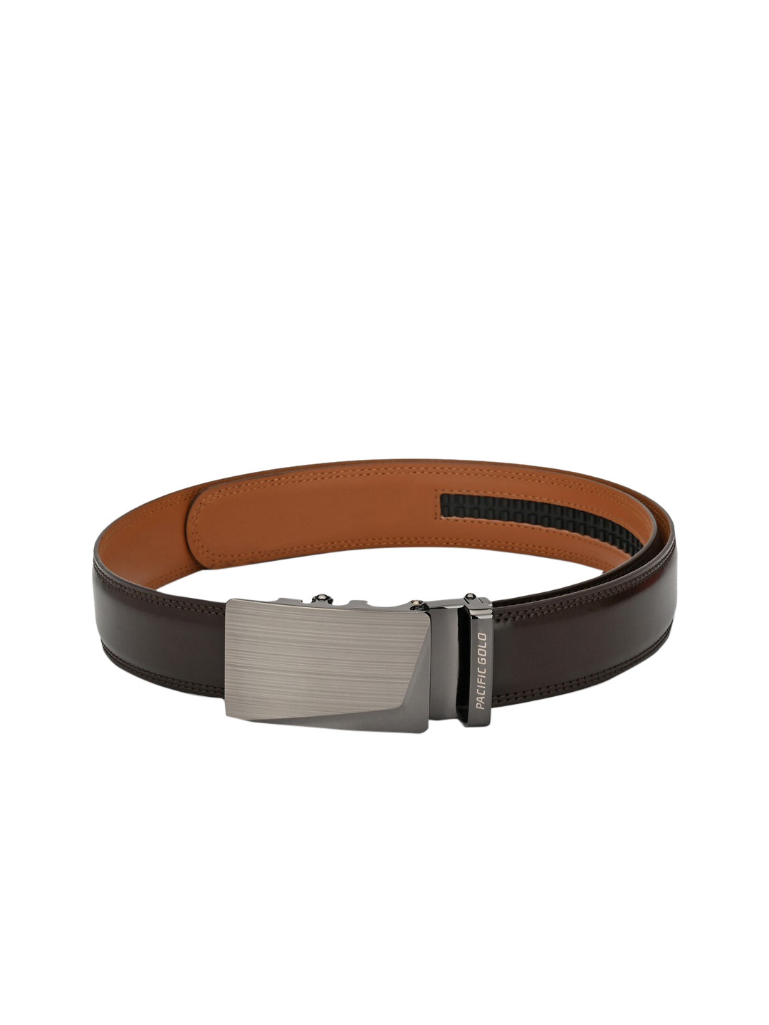 Pacific Gold Men Brown Genuine Leather Belt