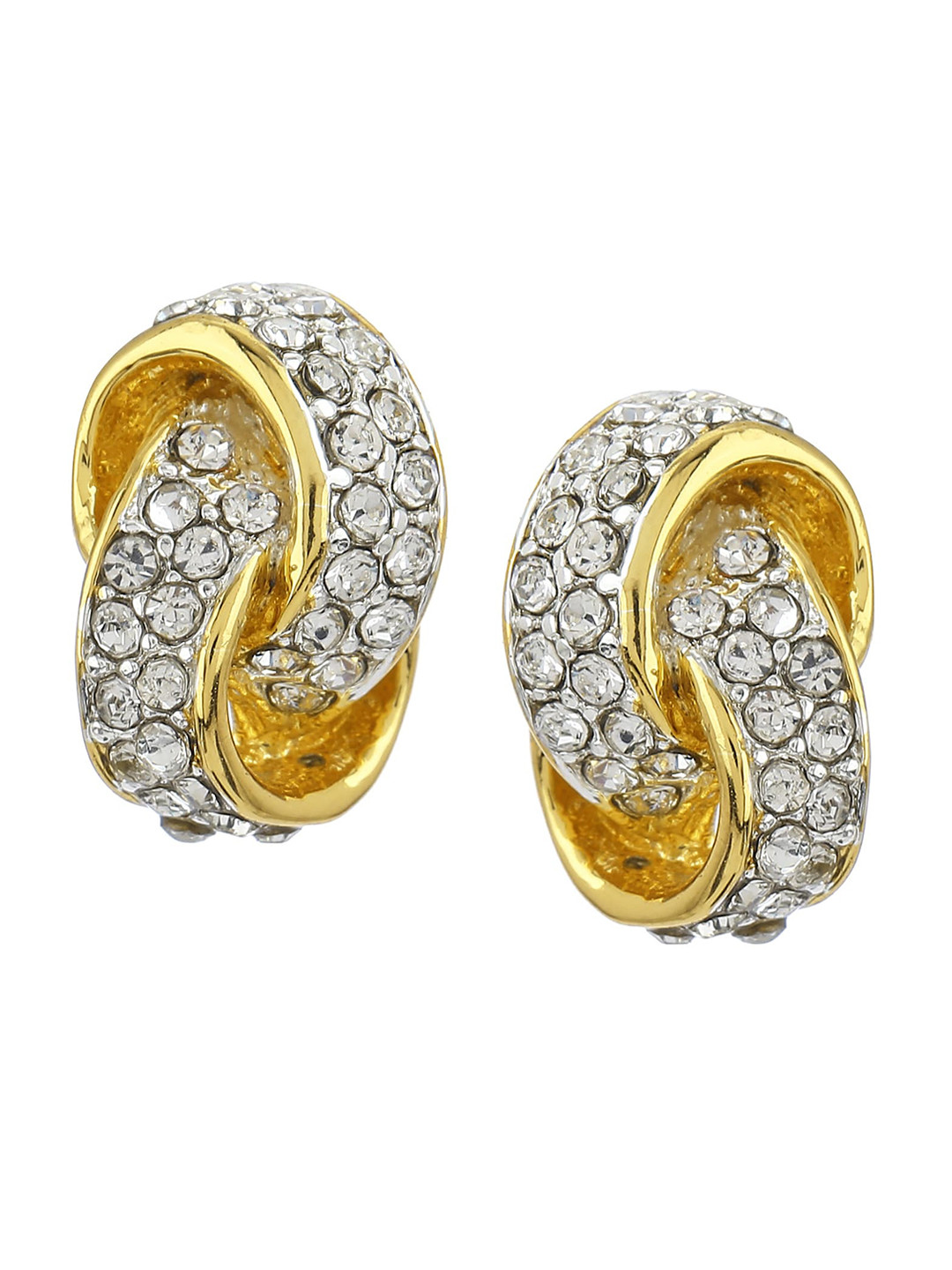 Estele Gold-Plated Crystal Classic Studs