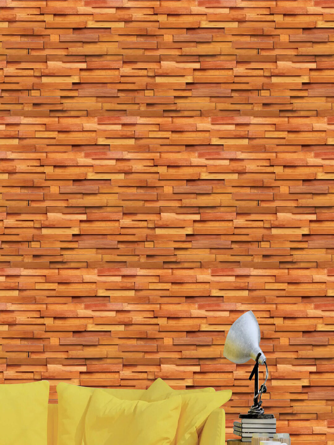 Jaamso Royals Brown Wooden Stone Grain Wallpaper