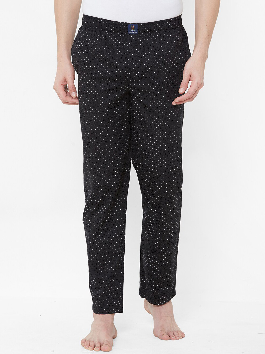 URBAN SCOTTISH Men Black Printed Lounge Pants