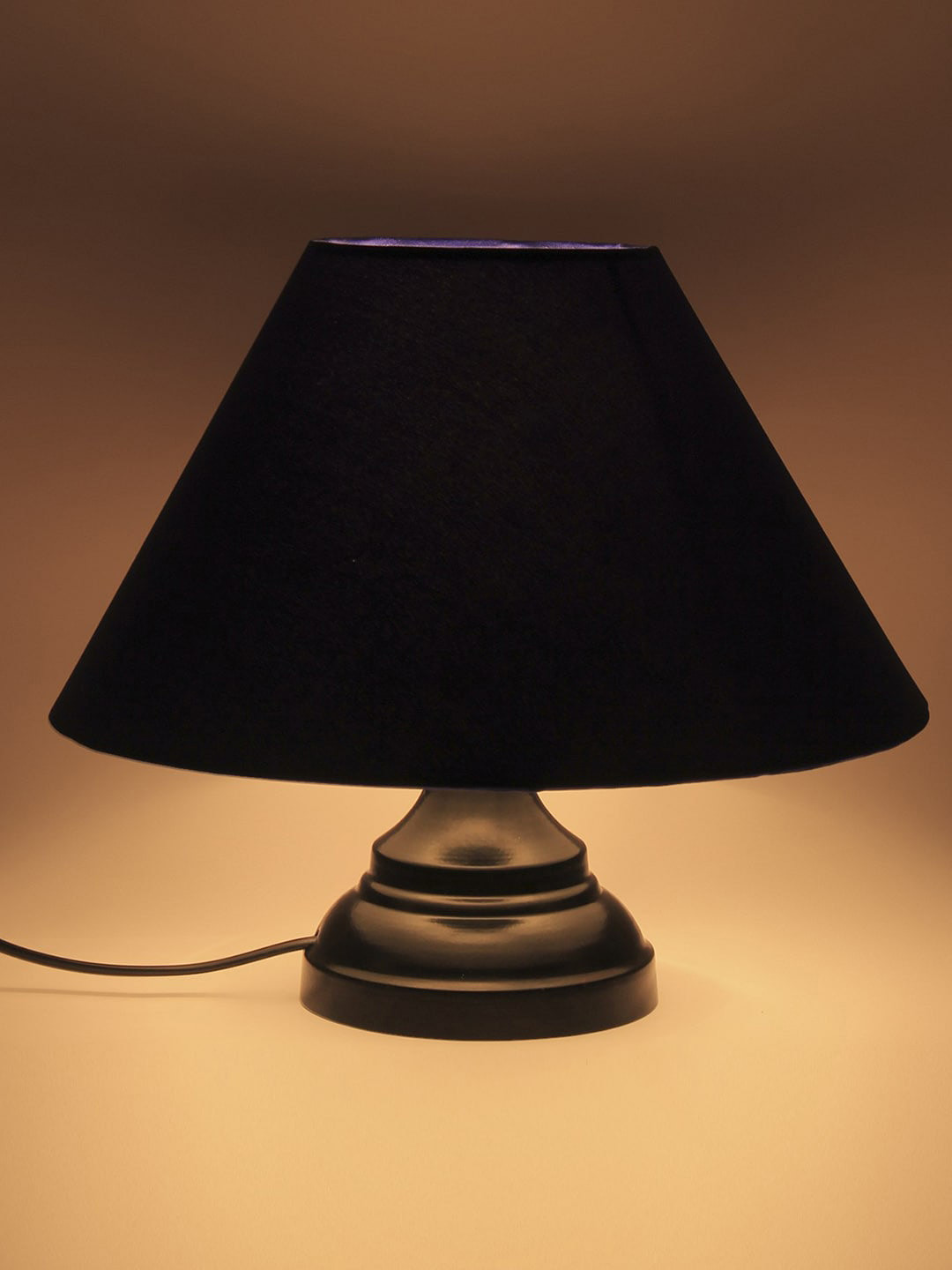 Devansh Navy Blue Solid Frustum Table Lamp