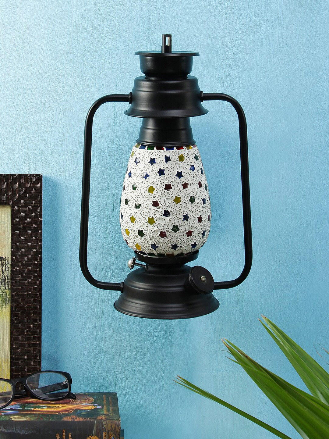 Devansh Multicoloured Self Design Traditional Hanging Lantern