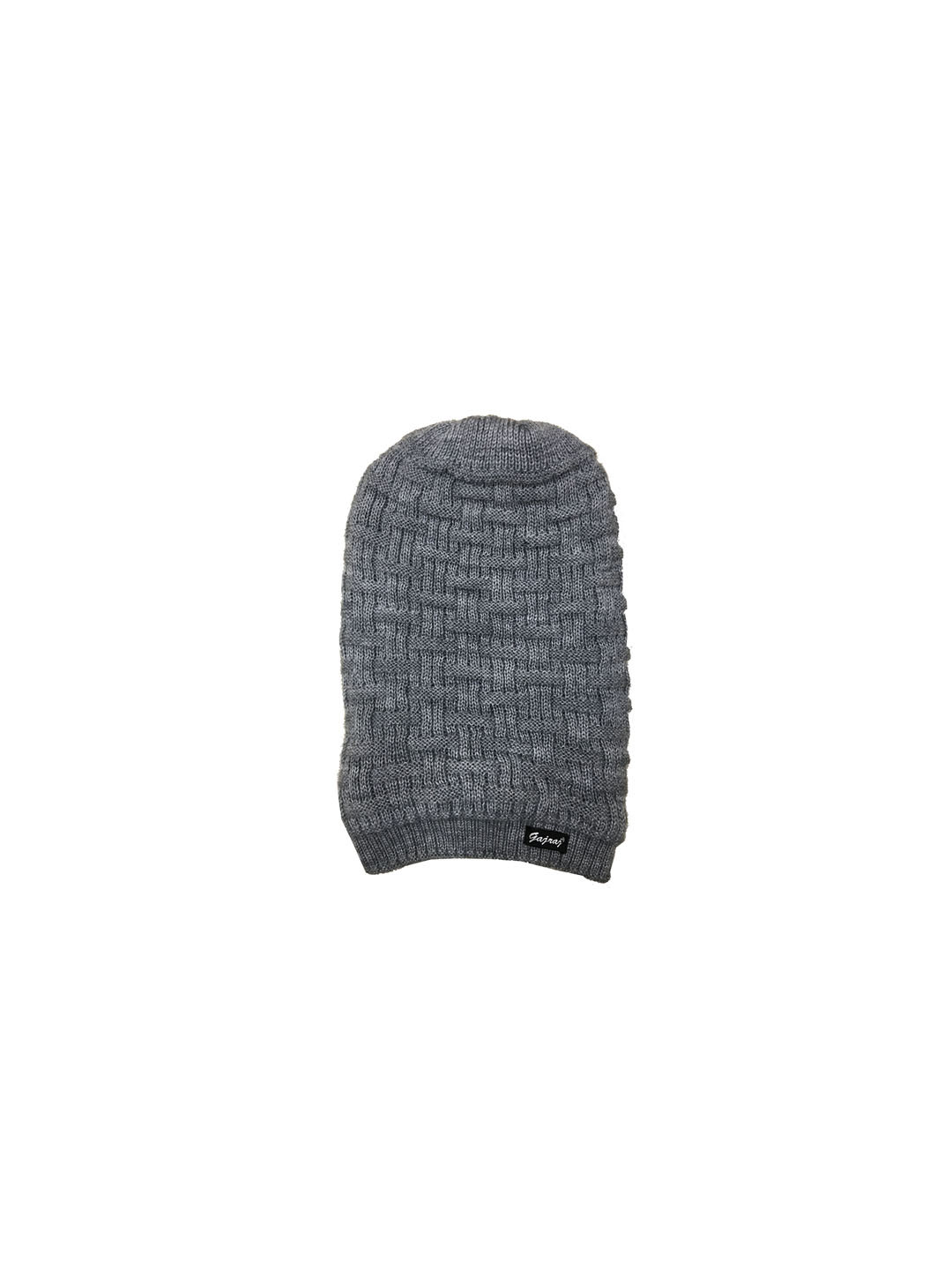Gajraj Unisex Grey Self Design Beanie