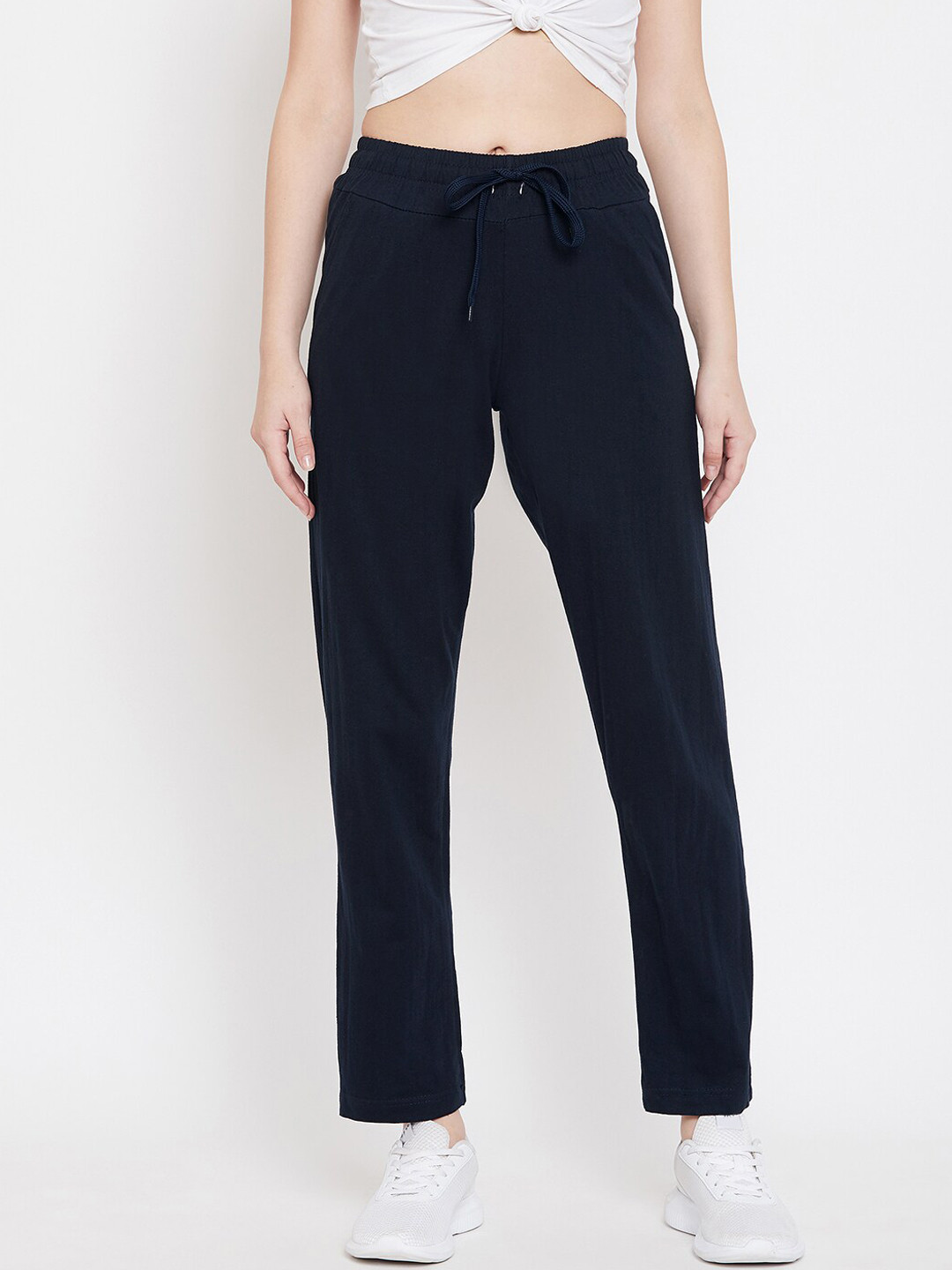 StyleStone Women Navy Blue Solid Track Pants