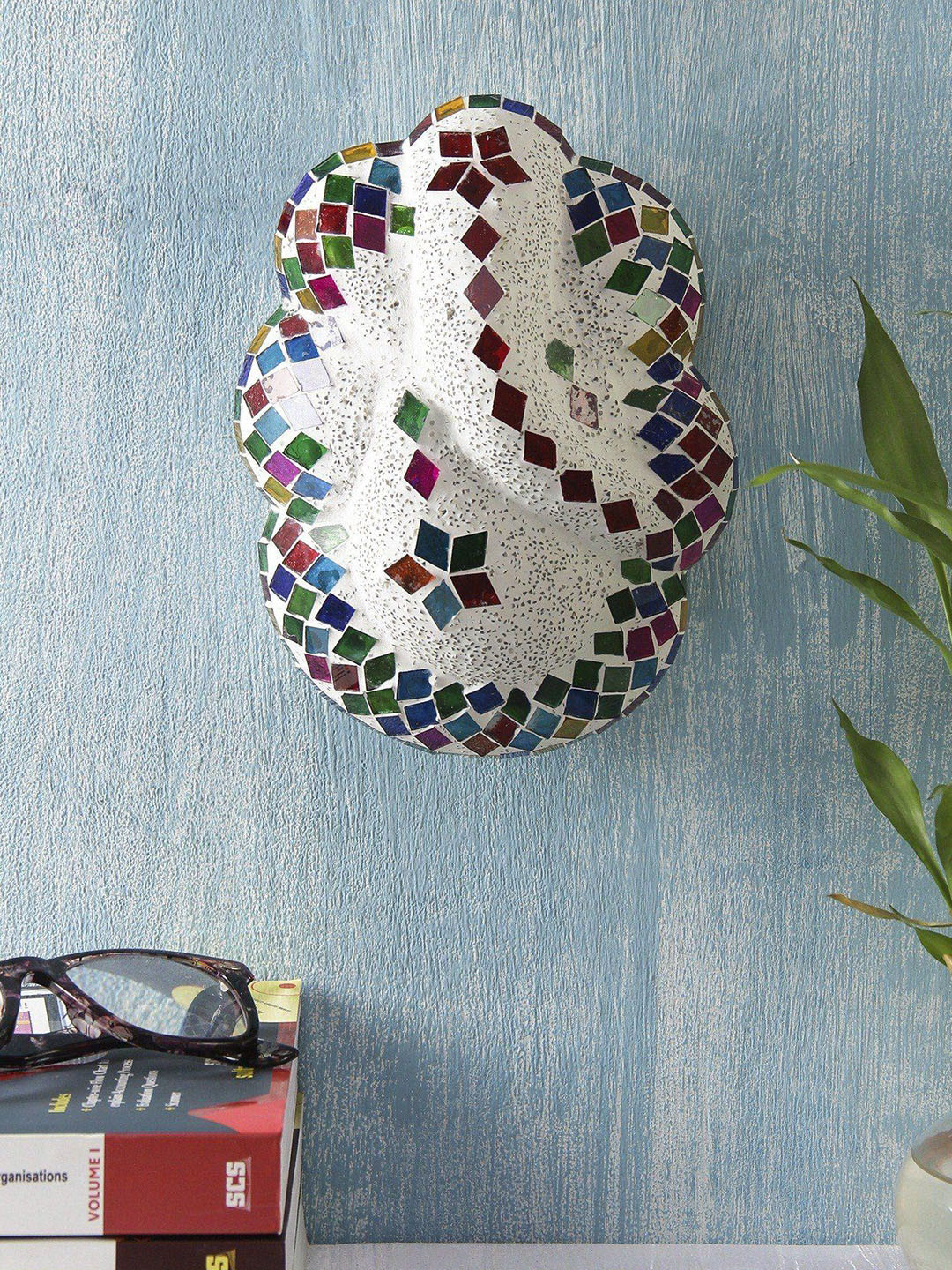 Devansh Multicoloured Ganesh Ji Traditional Flush Mount Lamp