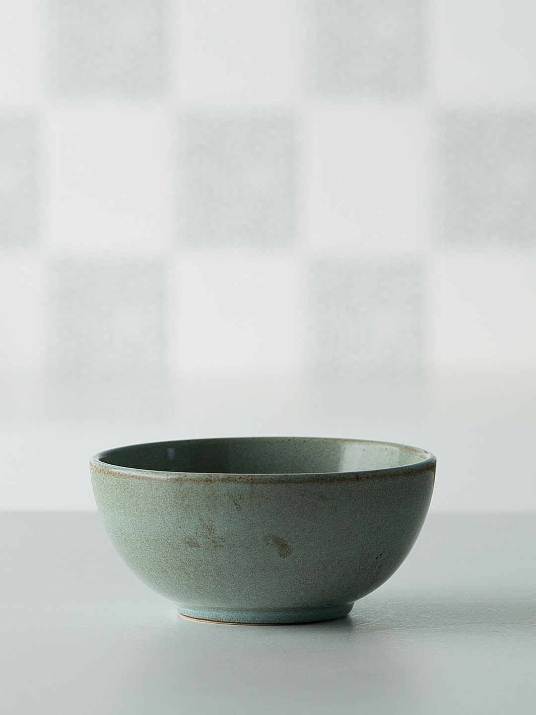 ellementry Teal Blue Solid Rustic Ceramic Soup Bowl