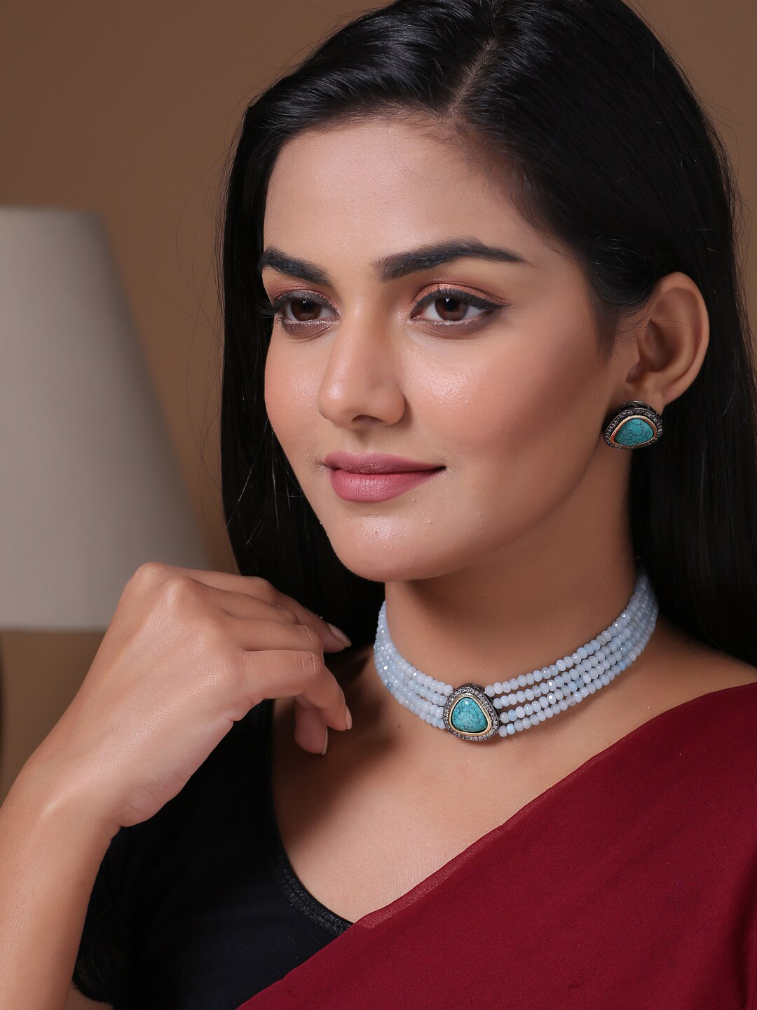 Shoshaa Blue Onyx Jewellery Set