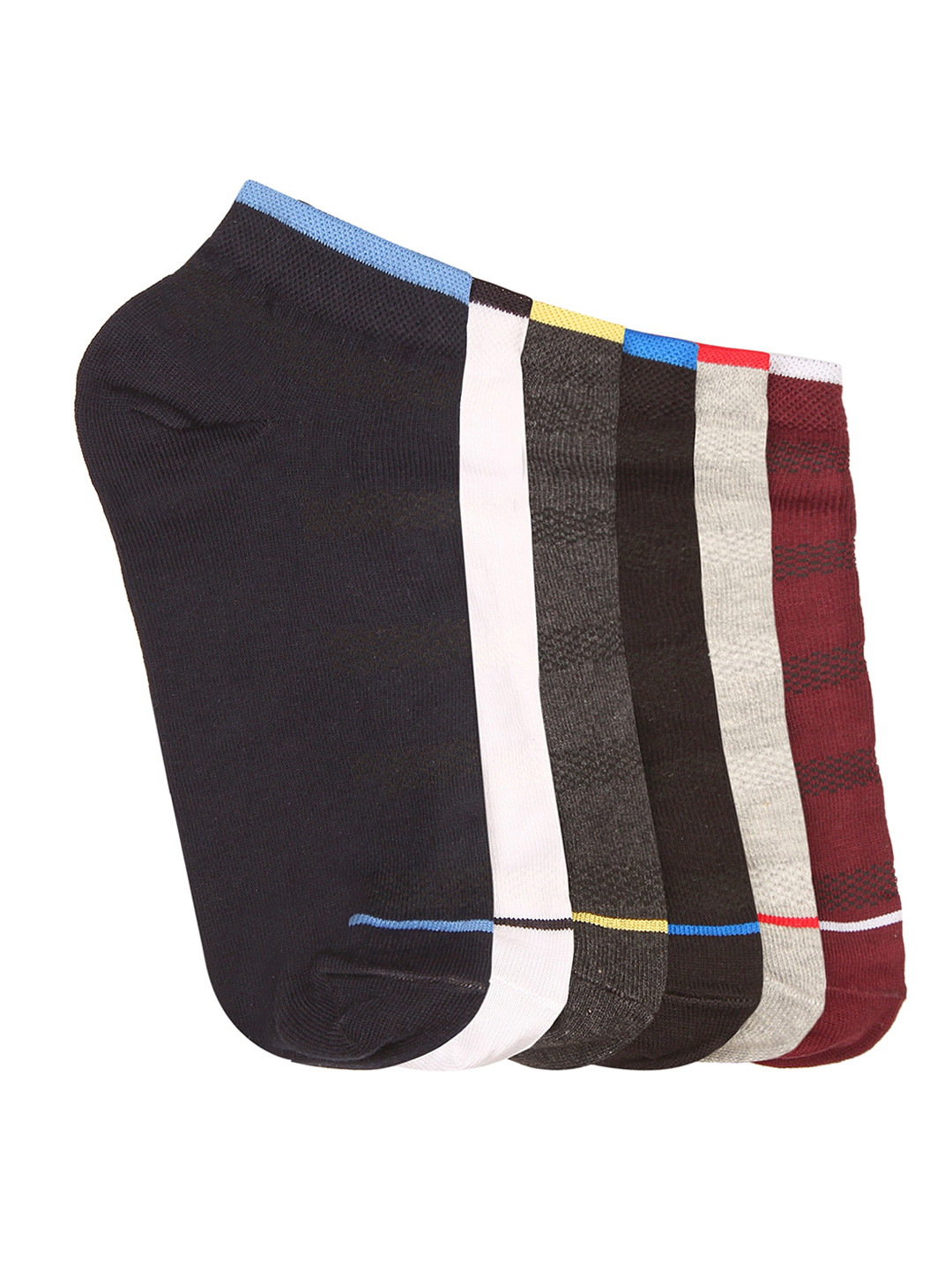 ROMEO ROSSI Men Pack Of 6 Assorted Ankle-Length Socks