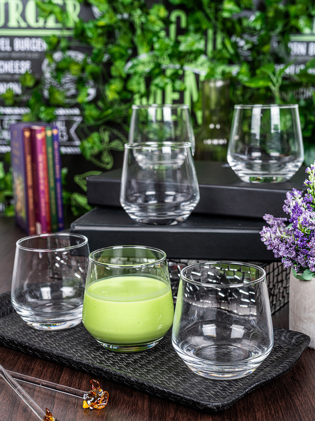 GOODHOMES Set of 6 Transparent Drinking Glass