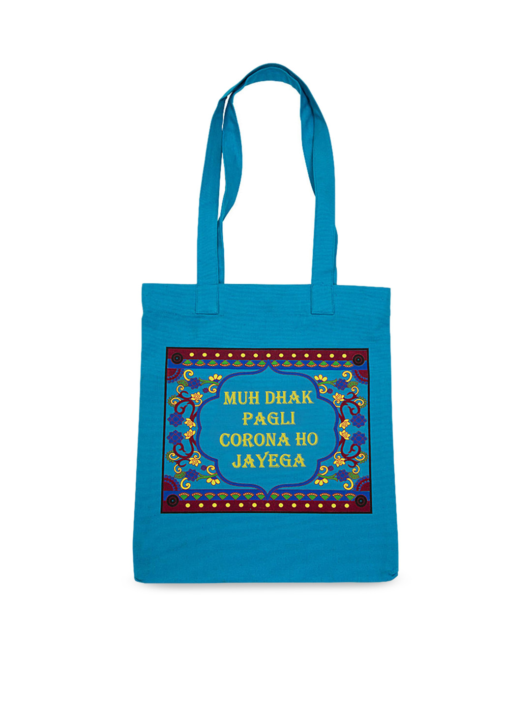 Voylla Blue Printed Handheld Bag