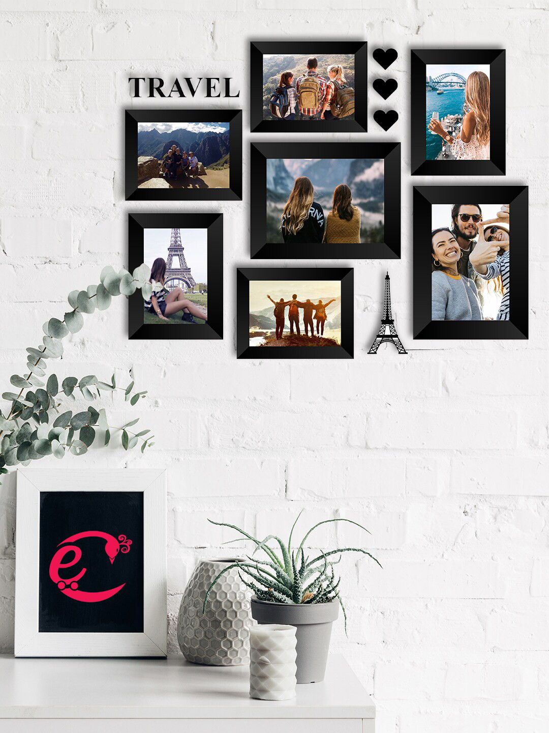 eCraftIndia Set of 7 Memory Wall Collage Photo Frames