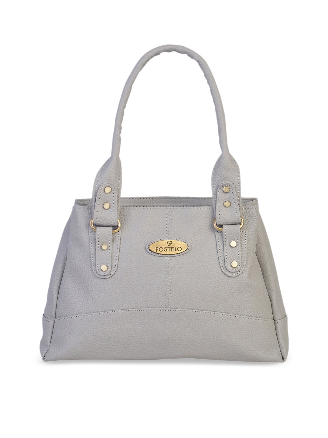 Fostelo Grey Solid Handheld Bag
