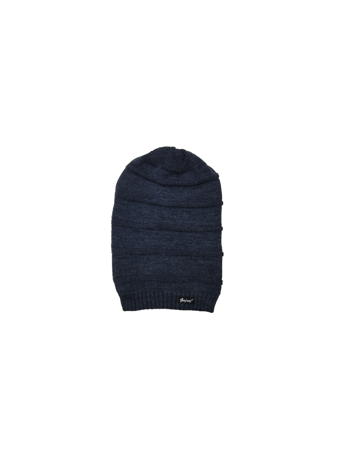 Gajraj Unisex Navy Blue Self Design Beanie