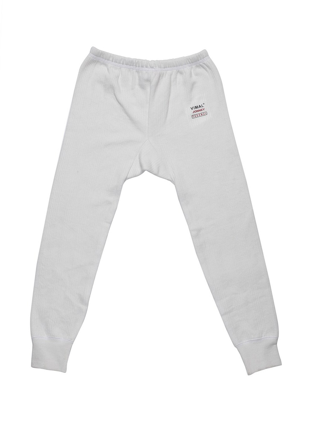 MACK JONNEY Kids White Striped Thermal Bottom