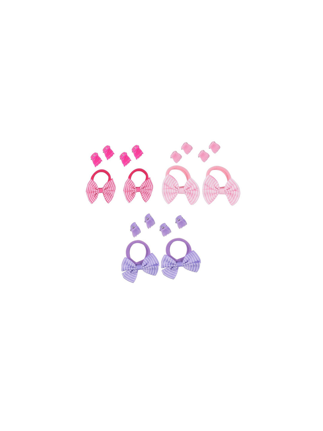 Yellow Bee Girls Multicoloured Set of 18 Embellished Hair Accessories