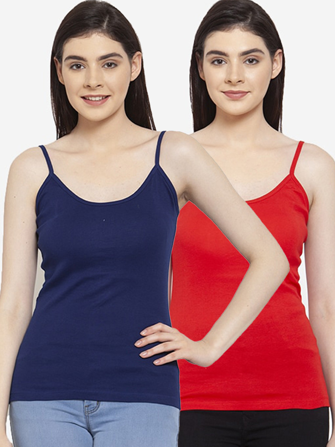 Friskers Women Pack Of 2 Solid Camisoles H-03-05-S