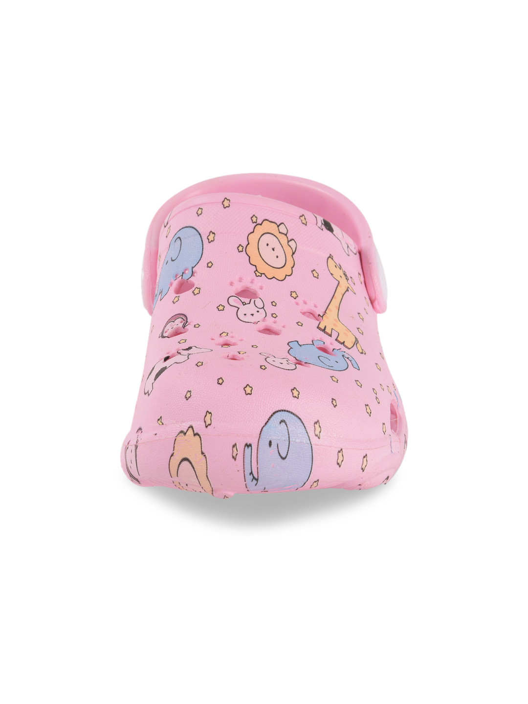 Yellow Bee Girls Pink Printed Clogs