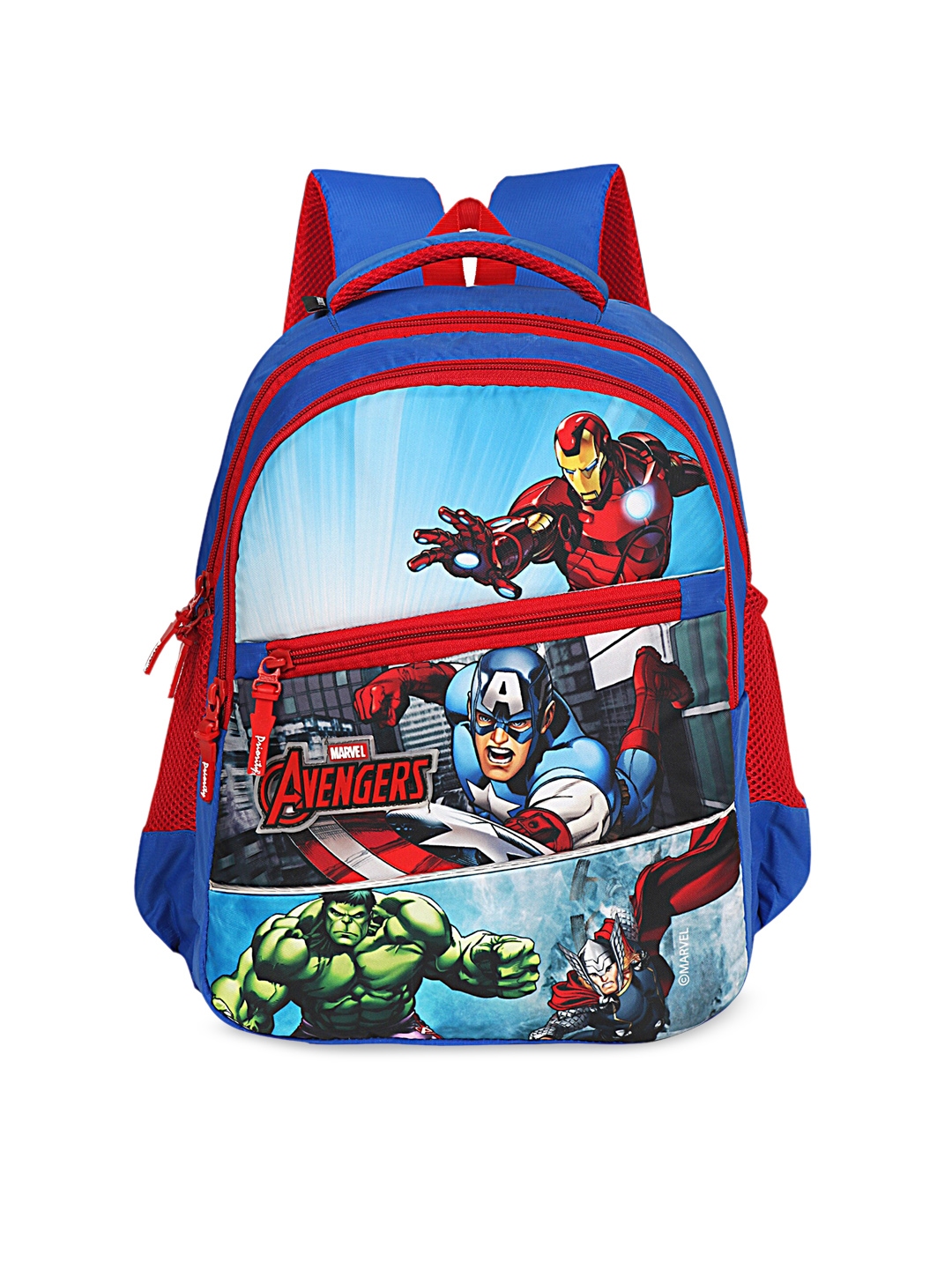 Priority Boys Blue Red Marvel Avengers Print 32 L Sustainable Backpack