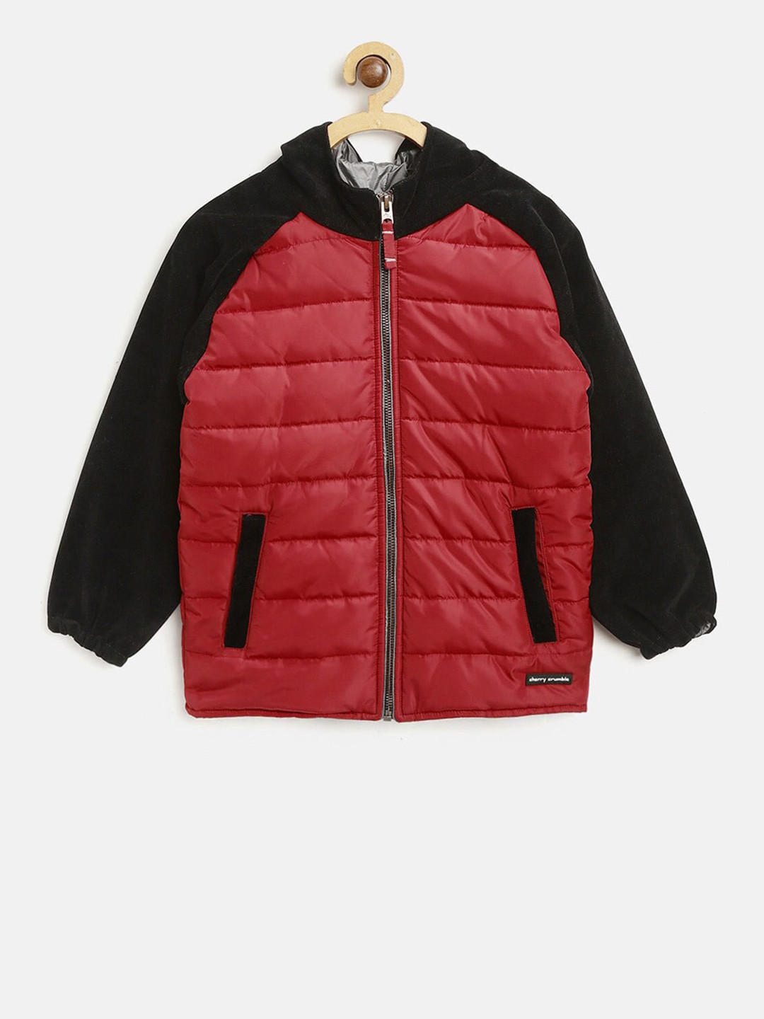 Cherry Crumble Unisex Kids Red Solid Padded Jacket