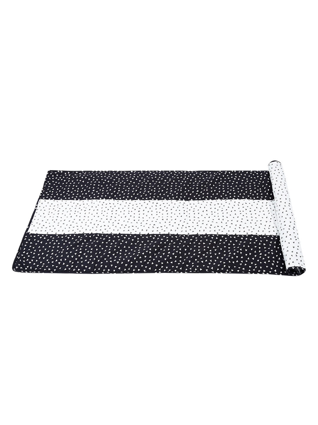 SWAYAM Unisex Grey & Black Printed Reversible Fitness Training Yoga Mat