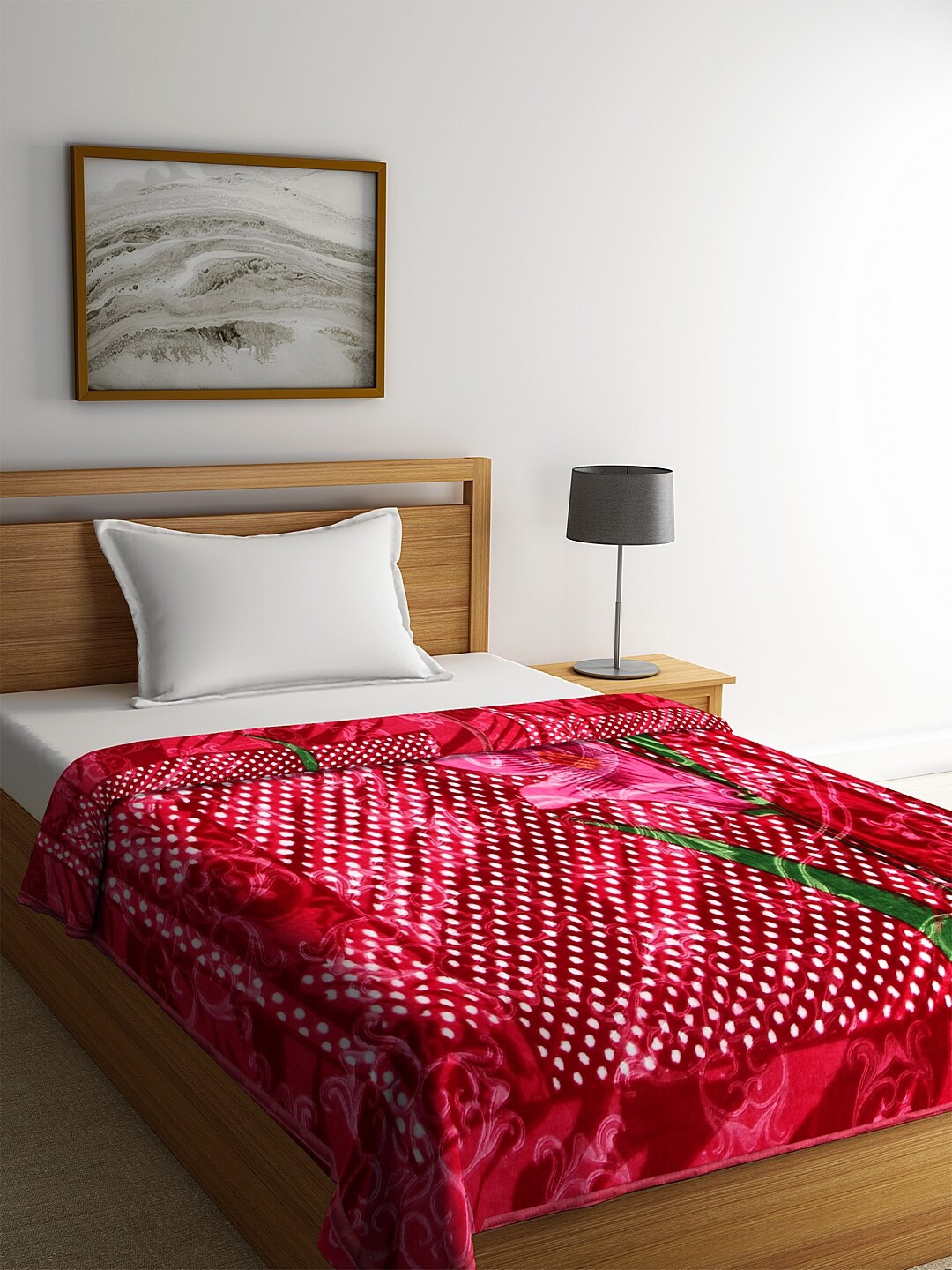 Buy NEUDIS Maroon Floral Heavy Winter 600 GSM Single Bed Blanket Blankets Quilts and Dohars for Unisex 12830558 Myntra