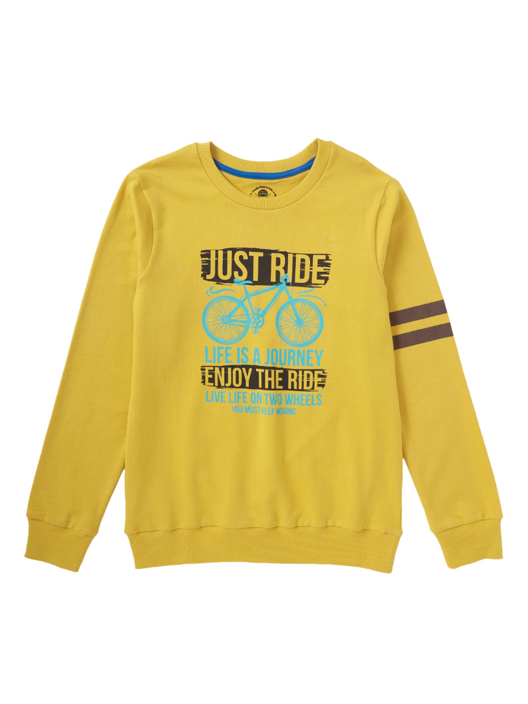 Cub McPaws Boys Yellow & Black Printed Sweatshirt